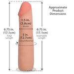 Doc Johnson The Realistic Dildo - 7 Inch ULTRASKYN Dong with Removable Vac-U-Lock Suction Cup - F-Machine and Harness Compatible Dildo - for Adults Only, Vanilla