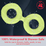 F-81 Liquid Silicone Cock & Ball Double Ring – Soft Stretchy C-Ring For Larger Erections – Waterproof Dual Band Penis Ring In 3 Sizes & Colors – Black, Blue, Glow (Glow, Medium)