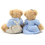 2-Pack Teddy Bear,Cute Stuffed Animal,Couple Gift Soft Plush Toy 11Inch (Blue Plaid Clothes)