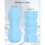 2 Packs Manual Male Masturbator, Male Stroker Pocket Pussy Sex Toys, Jelly Blue