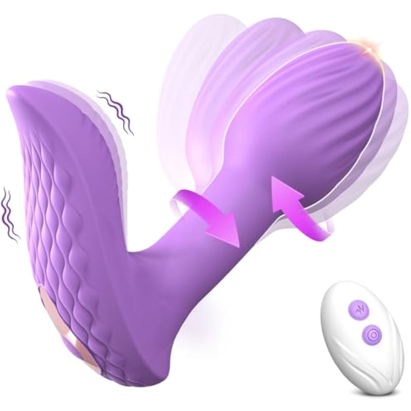 Sex Toys Remote Control Vibrator, 360° Rotating Wearable Dildo Vibrators With 9 Modes, Vibrating Discreet Couple Sex Toy Butterfly Vibrator For Anal G Spot Stimulator Prostate Massager
