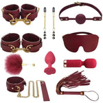 Bdsm Restraints Sex Toys Bondage Restraints Set Fetish Bed Restraints Kits For Beginners,Bondage Kit For Couples Sex (10Pc Red)