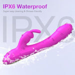 Vibrator For Women, Little Lucky Sex Toy Rabbit Thrusting G-Spot Vibrator, Body-Safe Silicone Ipx6 Waterproof With 3X7 Vibration Modes Dildo For Couples