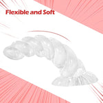 Realistic Monster Dildo - 8.3" Big Anal Dildo With Strong Suction Cup, Huge Anal Plug Prostate Massager For Hands-Free Play Adult Sex Toys For Women Clear