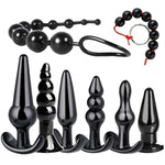 Silicone Anales Trainer Set 8Pcs Pleasure Plug Toy For Women Men Waterproof Anal Plug Stick Training Kit Large Huge Anales Beads