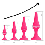 Anal Plug Sex Toys, 5Pcs Sex Anal Toys Silicone Butt Plug Training Kit For Adult Sex Toys & Games Women Male And Beginners (Rose Red)
