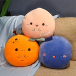 Blueberry Plush Pillow, Fruit Stuffed Animal, Food Plush Pillow With Hand Pocket, Gift For Kids Adults (12.9 * 12.2In)