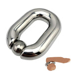1.89X0.94Inch 15.5Oz Ball Stretcher Weight Male 304 Stainless Steel Ball Stretcher Testicle Stretching Enhancer Ring Chastity Ring Metal Device Toys