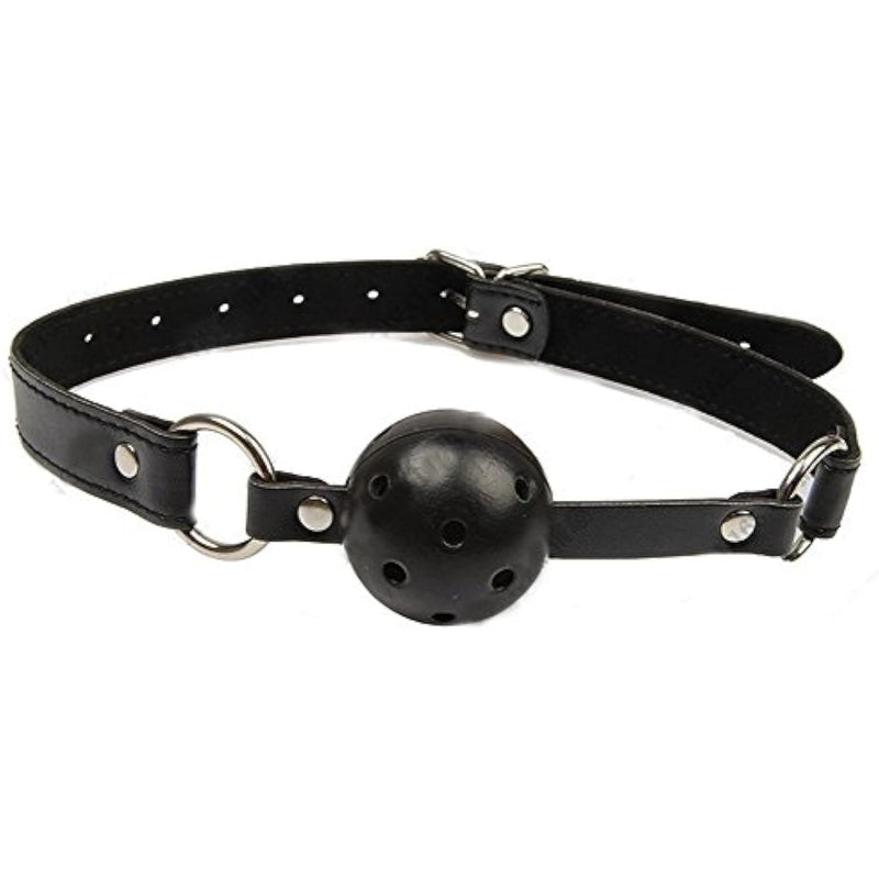 Mouth Breathable Ball Gag Harness Restraints Adult Products Black
