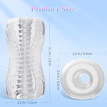 Male Masturbator Sex Toys - Adult Sex Toy Pocket Pussy, Tpe Male Masturbation Sleeve, Penis Training Sex Toy For Men, 3D Realistic Texture Spiral Tunnel Stroker, Couple Sex Toys & Game (Clear)