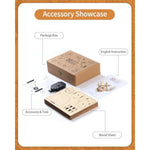 3D Wooden Puzzle Kit for Adults - Snowy Owl Design Clock Model with Pendulum