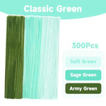 300pcs Green Chenille Stems for Flowers and Craft Projects