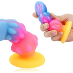 Butt Plug Anal Sex Toys Luminous Monster Dildo With Suction Cup Silicone Anal Beads G-Spot Dildo For Prostate Massage Vaginal Stimulation Adult Sex Toys For Men Women Masturbation (M)