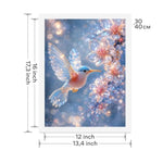 5D Diamond Painting Kit for Adults, Hummingbird Gem Art, 12 x 16 Inch