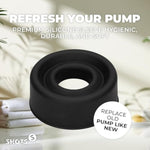 Large Black Silicone Pump Sleeve for Enhanced Penile Pumping Experience