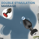 Anal Plug Vibrator With 2Pcs Butt Plug,Wireless Remote Control 10 Frequency Vibration,Small Butt Plug For Female Male Prostate Massage Vibrating Anal Sex Toys For Men