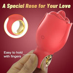 Vibrator Adult Sex Toys For Women - Rose Sex Toy With 360° Licking And 8 Vibration Modes, Adult Toy With Unique O-Shaped Handle, Clitoral Nipple Stimulator Adult Toys For Women Couple