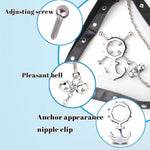 Bdsm Bondage Restraints Nipple Clamp,Adjustable Leather Breast Clamp Sex Toys Nipple Stimulator,Couple Kinky Gay Adult Sm Games