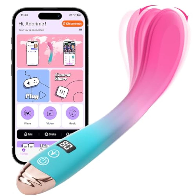 Sex Toys For Women G Spot Vibrator - Adult Toys Women Sex Toy Finger Vibrator With 9 Wiggling & 9 Vibrating, App Control Vagina Vibrator Oral Sex Clitoral Stimulator, Couples Adult Sex Toys & Games
