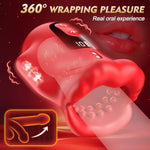 Male Masturbator Penis Vibrator, Male Vibrator Pocket Pussy Stroker, Ultra-Soft Stretchy Sex Toys For Men, 10 Vibrating & 2 Motors Lcd Display, Glans Trainer Masturbators For Oral Sex Pleasure
