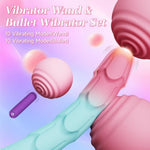 G Spot Dildo Vibrator & Bullet Vibrator Set, Rose Sex Toys With 20 Powerful Vibration Modes For Clitoral Nipple Anal Butt Plug Stimulator Wand Massager, Waterproof Adult Sex Toy For Women And Couples