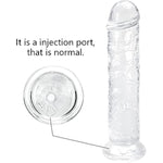 12.5 * 2.3 Inch Huge Dildos Realistic Clear Dildo With Strong Suction Cup Hands-Free Huge Dong Big Size Adult Sex Toy For Women Or Men Anal Dildo