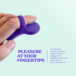 Flickme Mini Rechargeable Finger Ring Vibrator | Sex Toy With 8 Vibration Modes And Sensor Touched Activation | Medical Grade Silicone Vibrator | Waterproof Adult Toys