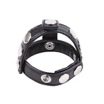 Leather Cock Ring Penis Ring Male Pleasure Sex Toy Adjustable Hollow Breathable Chastity Cage