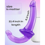 Double-Ended Silicone Long Dildo for Lesbians - Realistic Double-Ended Adult Anal Sex Toy with Hands-Free Strap-On