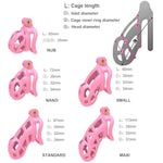 Male Pink Chastity Cage Chastity Cage 3.0 Male Chastity Device With 4 Rings Penis Lightweight Resin Cock Cage For Man Penis Bondage Exercise Male Sex Toy?Nub?