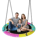Tree Swing, 43'' / 48'' Saucer Swing For Kids And Adults, Astm Approved Swing Sets With 900Lbs Weight Capacity, Backyard Or Playground, Waterproof And Uv-Resistant Mat, Adjustable Hanging Straps