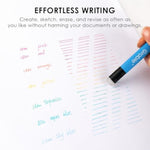 9 Color Erasable Gel Pens with 0.7mm Fine Tips, Whimsical Whirls Design