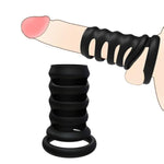 Penis Sleeve Penis Ring Sex Toys For Men,Cockring Penis Extender Mens Sex Toys For Sex Enhance, Penis Extension Cock Ring Sex Game, Silicone Penis Rings Enlarger Adult Sex Toys For Men Longer Stronger