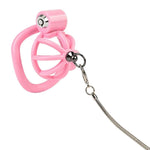 Male Chastity Cage Device With Detachable 4 Feet Metal Leash - Adjustable Abs Cock Penis Lock For Men With Secure Rings And Leash, Lightweight Male Chastity Device For Bdsm, Fetish