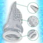 Realistic Dildo, Tentacle Classic Dildo Anal Butt Plug Clear With Strong Suction Cup Realistic Penis For G-Spot Stimulation Dildos Anal Sex Toys For Women Adult Sex Anal Toys & Games(S)