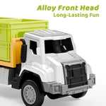 Kids Friction Food Transport Truck Toys, Toddler Push Go Car Vehicle W/Storage Boxes & Foods, Alloy Head Cargo Carrier Play Trucks, Birthday Stocking Gift For 3 4 5 Year Old Boy Girl