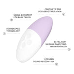 Siri 3 Sound Activated Small Personal Vibrator, Mini Massager With 8 Pleasure Settings With Soundsense Technology, Waterproof Bullet Vibrator For Clit, Calm Lavender