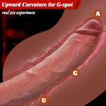 13.7 Inch Huge Long Dildo Soft Realistic Dual-Layer Large Silicone Dildo With Small Glans Big Anal Dildos With Strong Suction Cup Hands Free Suitable For Adult Sex Toys For Men And Women