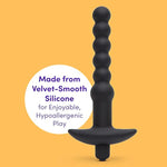 Smooth Mover 10 Function Beaded Back End Vibrator - Silicone - Ergonomic & Flexible