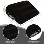 PVC Flocking Inflatable Triangle Pillow Armchair Models Emotional Sex Position Cushion Multifunctional Portable Cushion Lumbar Cushion Legs Erotic Pillow with Armchair (Black)