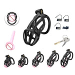 Male Chastity Cock Cage Black Penis Cage Sex Toy Chastity Devices Lock Design Bdsm Toys For Couples Sex (B2B)