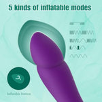 Inflatable Vibrator For Women – G Spot Dildo With 5 Inflation Levels, 9 Vibrating Modes, Waterproof Silicone Anal & Clitoral Massager, Rechargeable Adult Sex Toy
