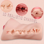 Male Masturbators Adult Sex Toys 3D Realistic Textured Pocket Pussy And Tight Anus Sex Stroker - The Perfect Male Masturbator And Sex Doll (White Skin)
