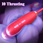 Rose Vibrator Women Sex Toys - G Spot Mouth Vibrators With 10 Biting Licking Vibrating & 10 Thrusting Modes Clitoral Anal Nipple Thrusting Dildo Stimulator Pleasure Tools Adult Sex Toy For Female