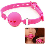 Silicone Breathable Ball Gag - Ball Gag Breathable Silicone Ball With Holes Open Mouth Gag Sex Toy For Adult Bondage Restraints Sex Play (L(1.9Inch Ball),Pink)