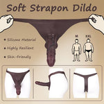 Realistic Strap On Dildo for Men, Strap On Penis Silicone Hollow Dildo Thong, Penis Sleeve Sex Harness Strapon Sex Toy for Men Couple