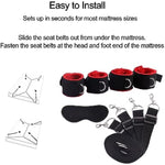Bed Bondage Restraints Kit For Adult, Bdsm Set With Sex Handcuffs, Ankle Cuffs And Bed Strap Adjustable, Portable Sm Games Toys Sex Toys For Women Men Couples Lovers Beginner