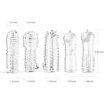 Penis Sleeve, 5 Sets, Soft Realistic Extender Sheath For Men, Enhancement Extension Sleeve