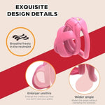 Male Chastity Cage,Male Chastity Cage Devices - New Ergonomics Lightweight Cock Cage For Man Penis Bondage, Pink Small Chasity Lock Cage With 4 Sizes Rings, Bdsm Sex Toys For Men (Small Cage)
