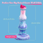 Realistic Dragon Dildo, 10Inch Big Thick Wolf Dildos With Knots Long Dog Silicone Dildo Monster Strap On Anal Dildos Sex Toys For Women Men And Couples